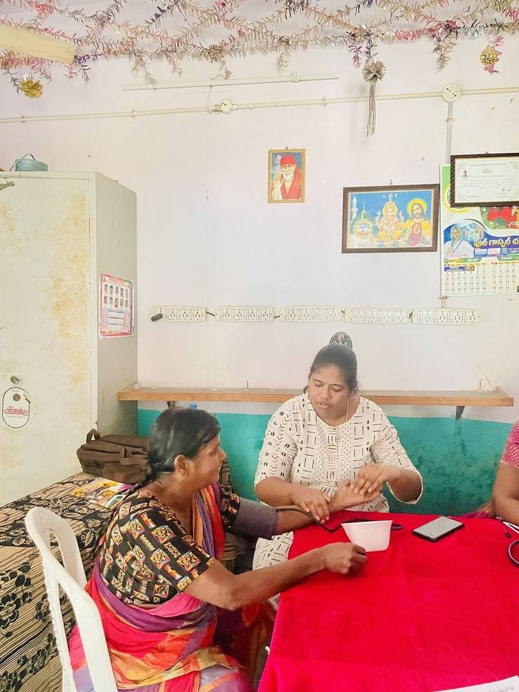 Patient consultation at 64th division camp